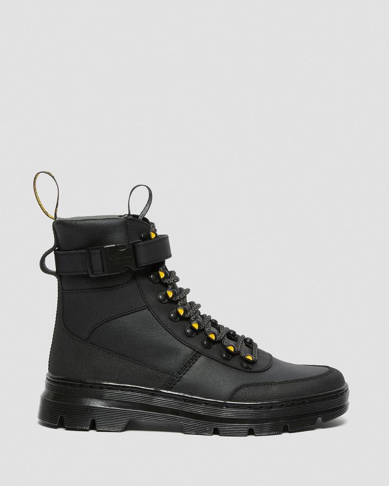 Botas Casuales Dr Martens Combs Tech Coated Lona Hombre Negros | MX 341PJJ